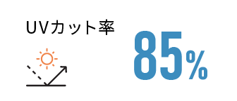 UVカット率 85%